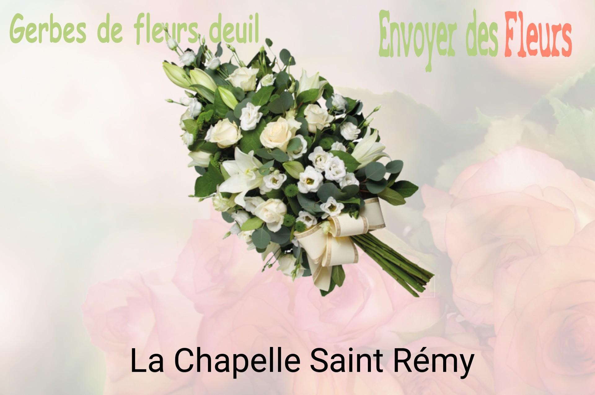 Gerbe de fleurs de deuil livrée à La Chapelle-Saint-Rémy